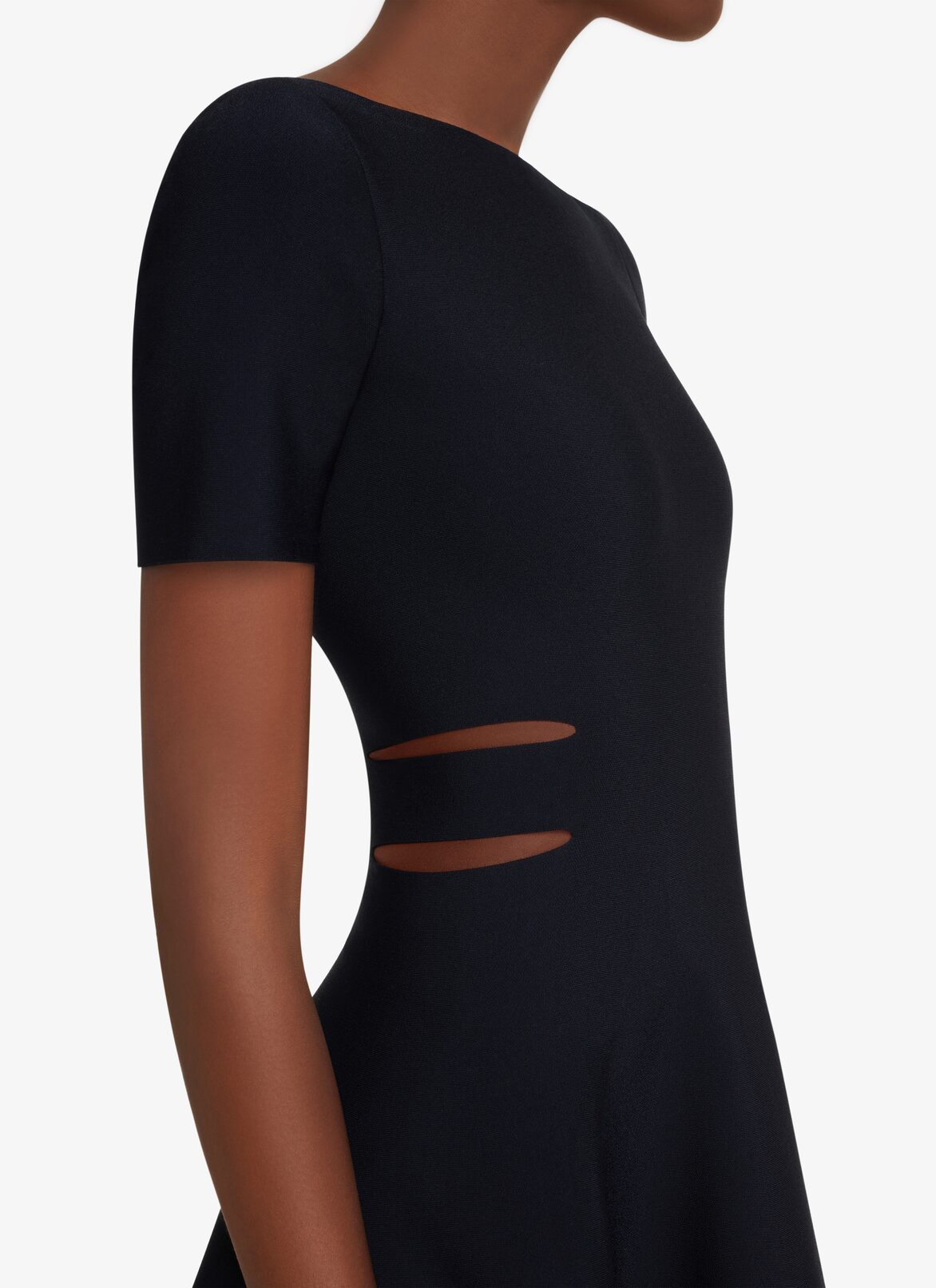 KNIT SKATER DRESS ALAÏA BLACK KNIT SKATER DRESS